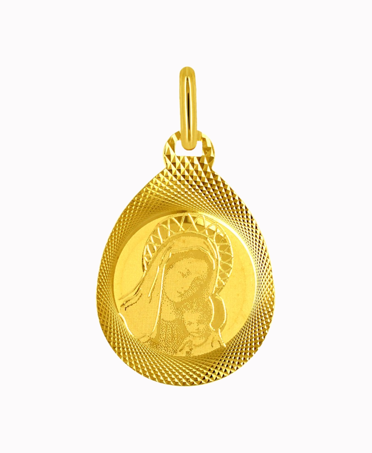 Złoty medalik Matka Boża Pamiątka Komunii św. 0,8g pr 585