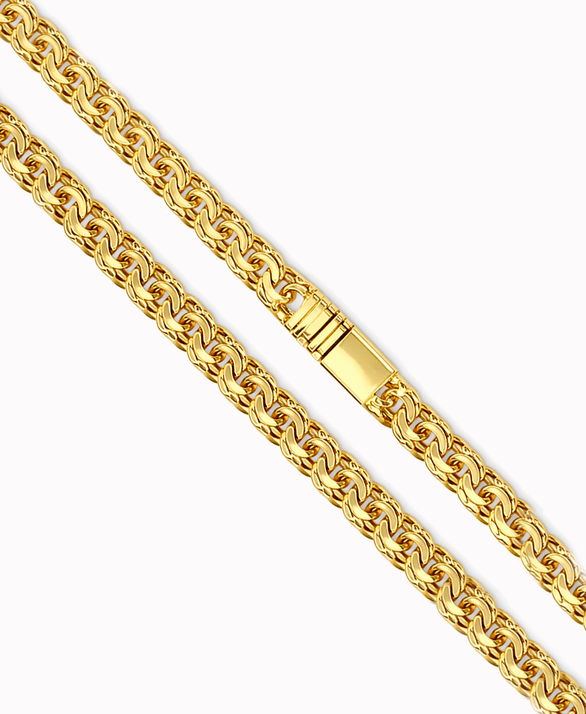 Złoty Naszyjnik splot Bismark Garibaldi 60cm 6,5mm pr. 585