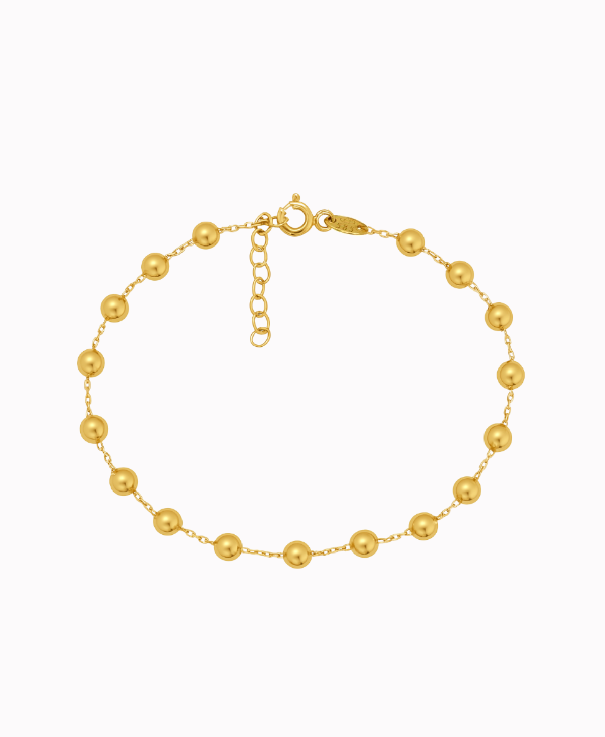 Złota bransoletka z kulkami