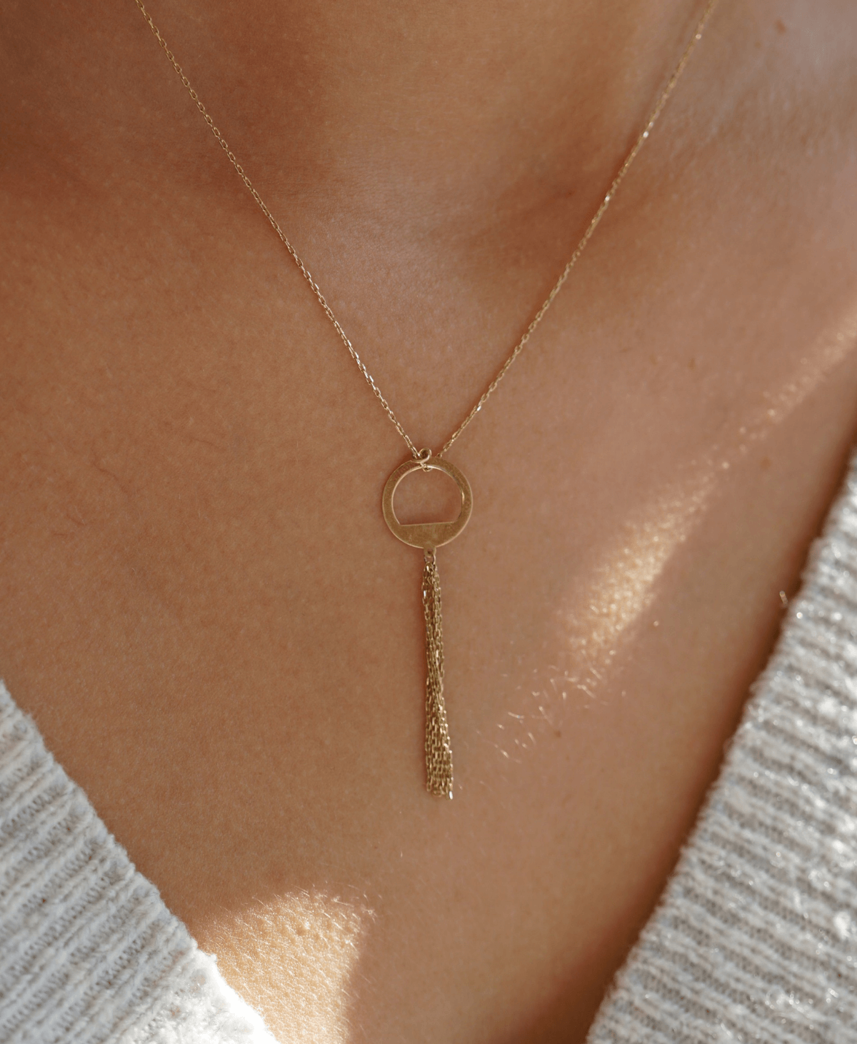 Złota celebrytka kółeczko zwisające pr. 585