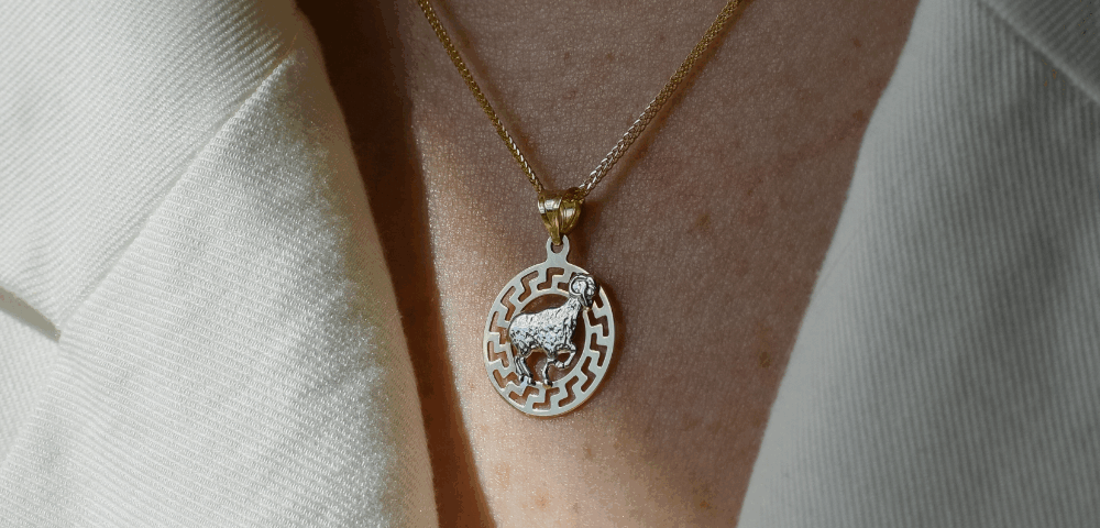 złota biżuteria znak zodiaku zawieszka