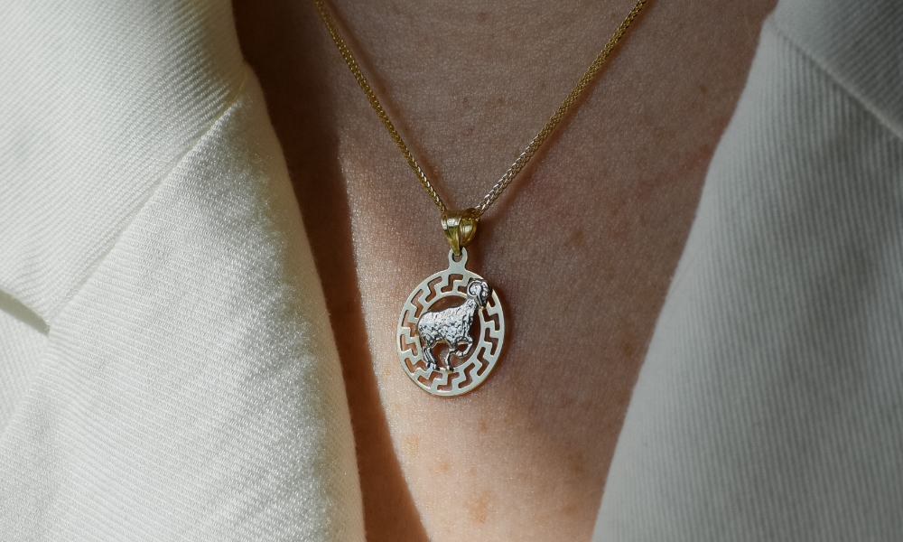 złota biżuteria znak zodiaku zawieszka