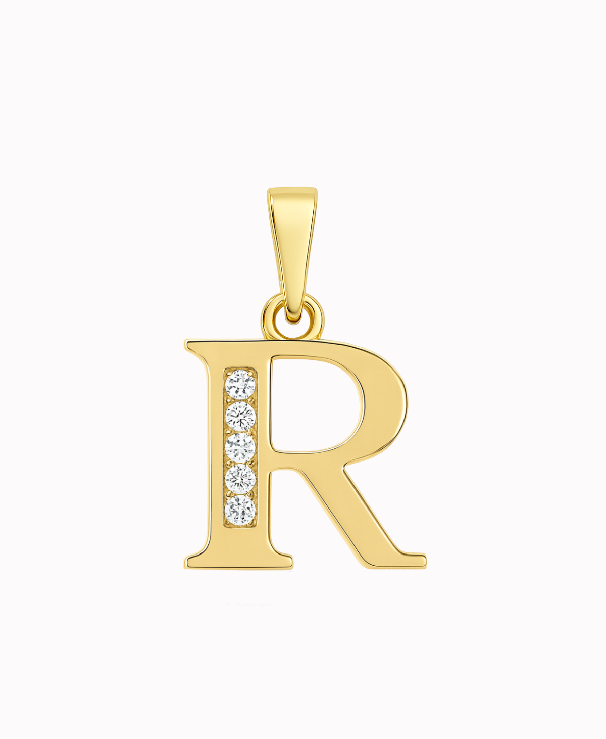 złota zawieszka literka R próba 585