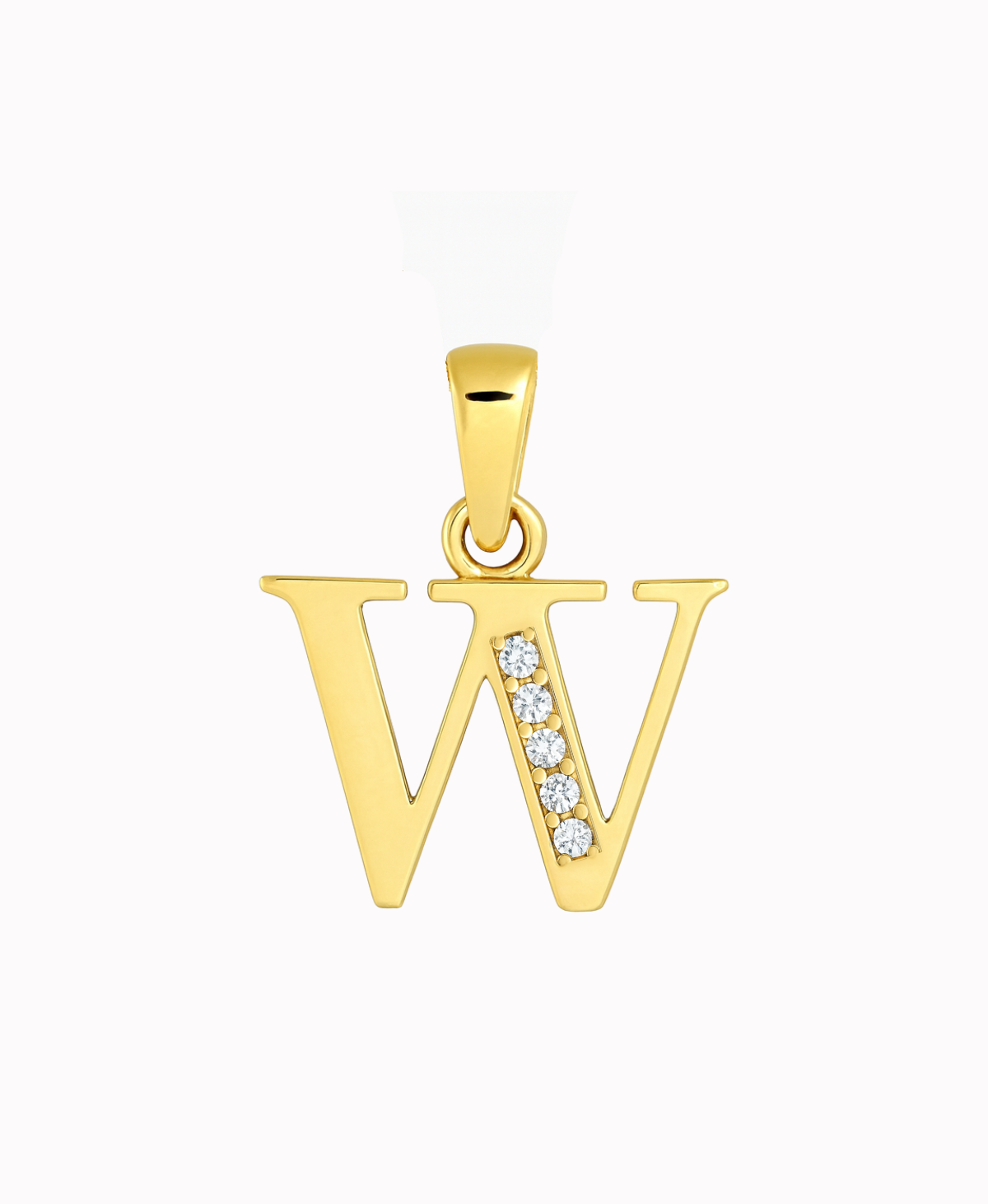 złota zawieszka literka W próba 585