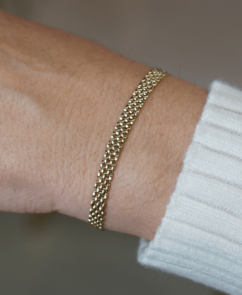 Złota bransoletka zegarkowa 18,5cm pr. 585