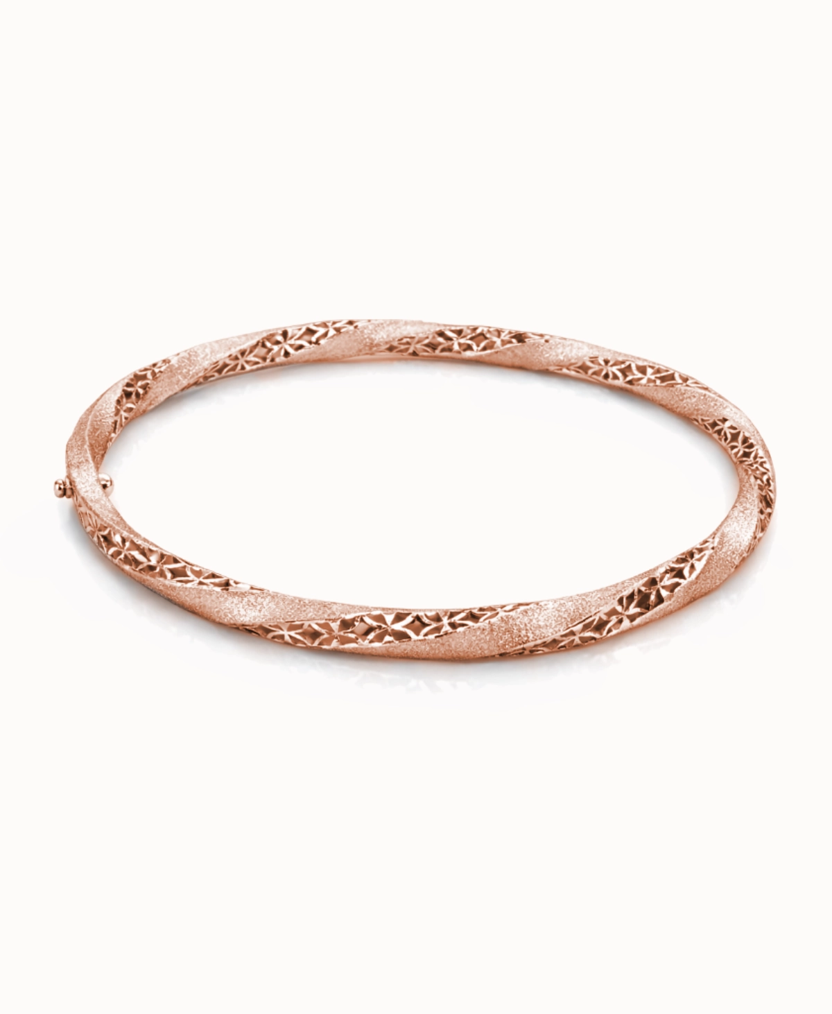 Złota bransoletka sztywna różowe pełne złoto pr. 585