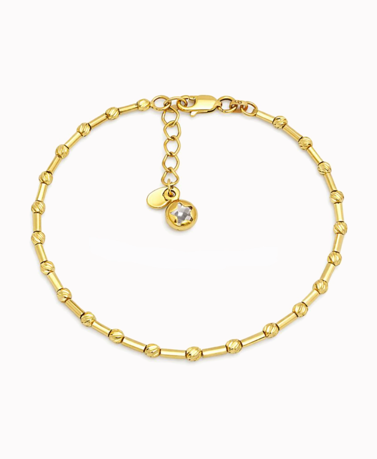 Złota bransoletka segmentowa z kuleczkami pr. 585