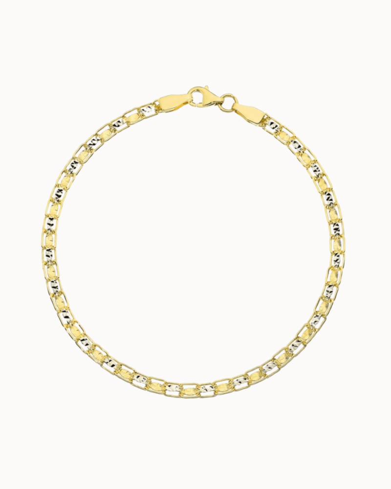 Płaska bransoletka zegarkowa diamentowana pr. 585