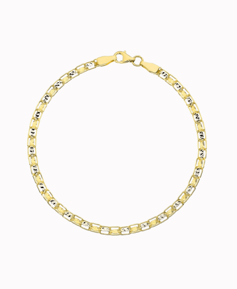 Płaska bransoletka zegarkowa diamentowana pr. 585