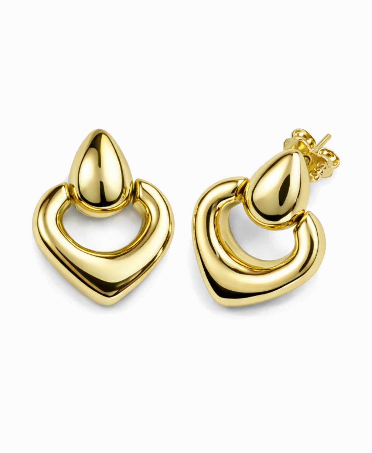 Złote kolczyki geometryczne ruchome pr. 585