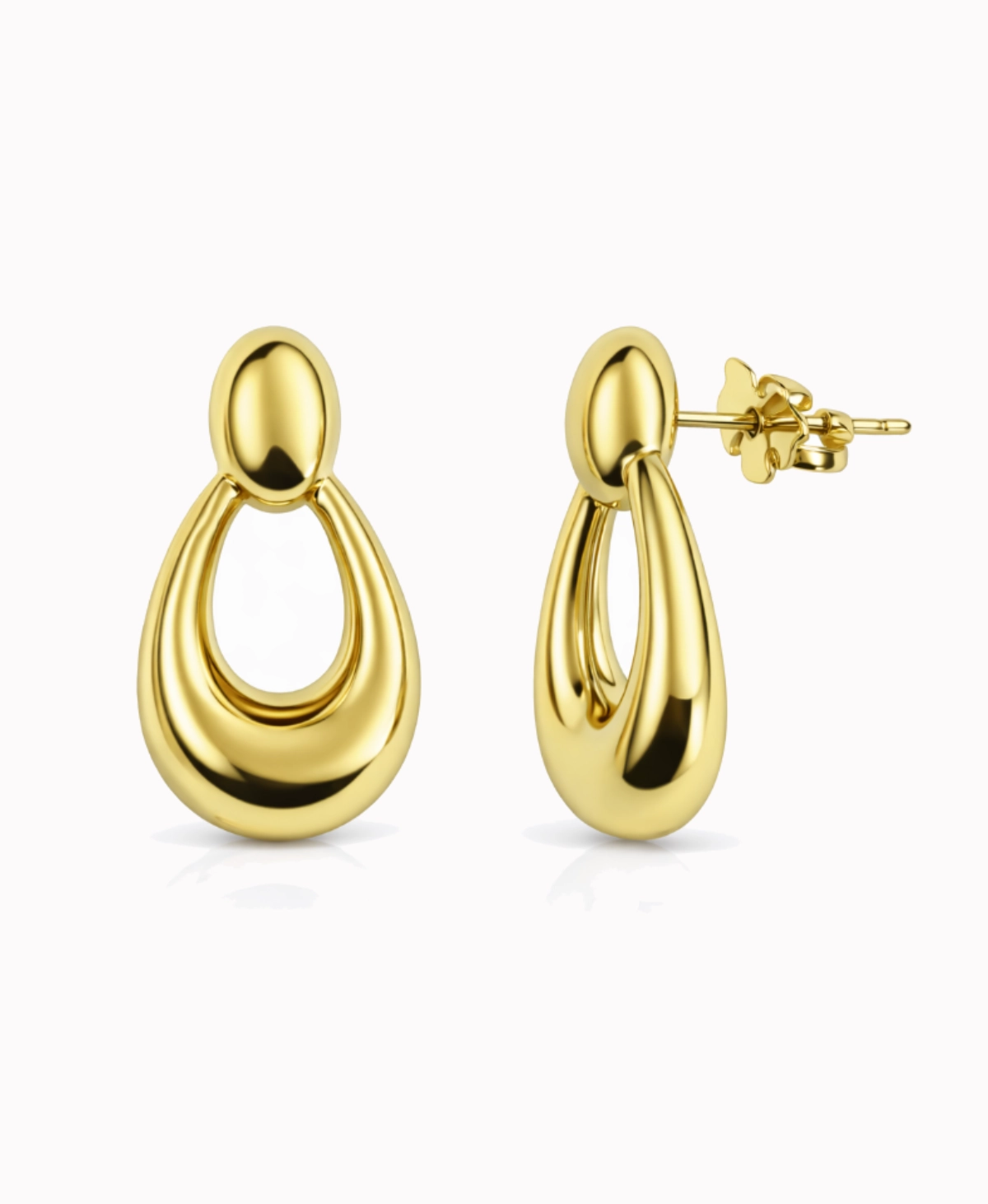 Złote kolczyki geometryczne pr. 585