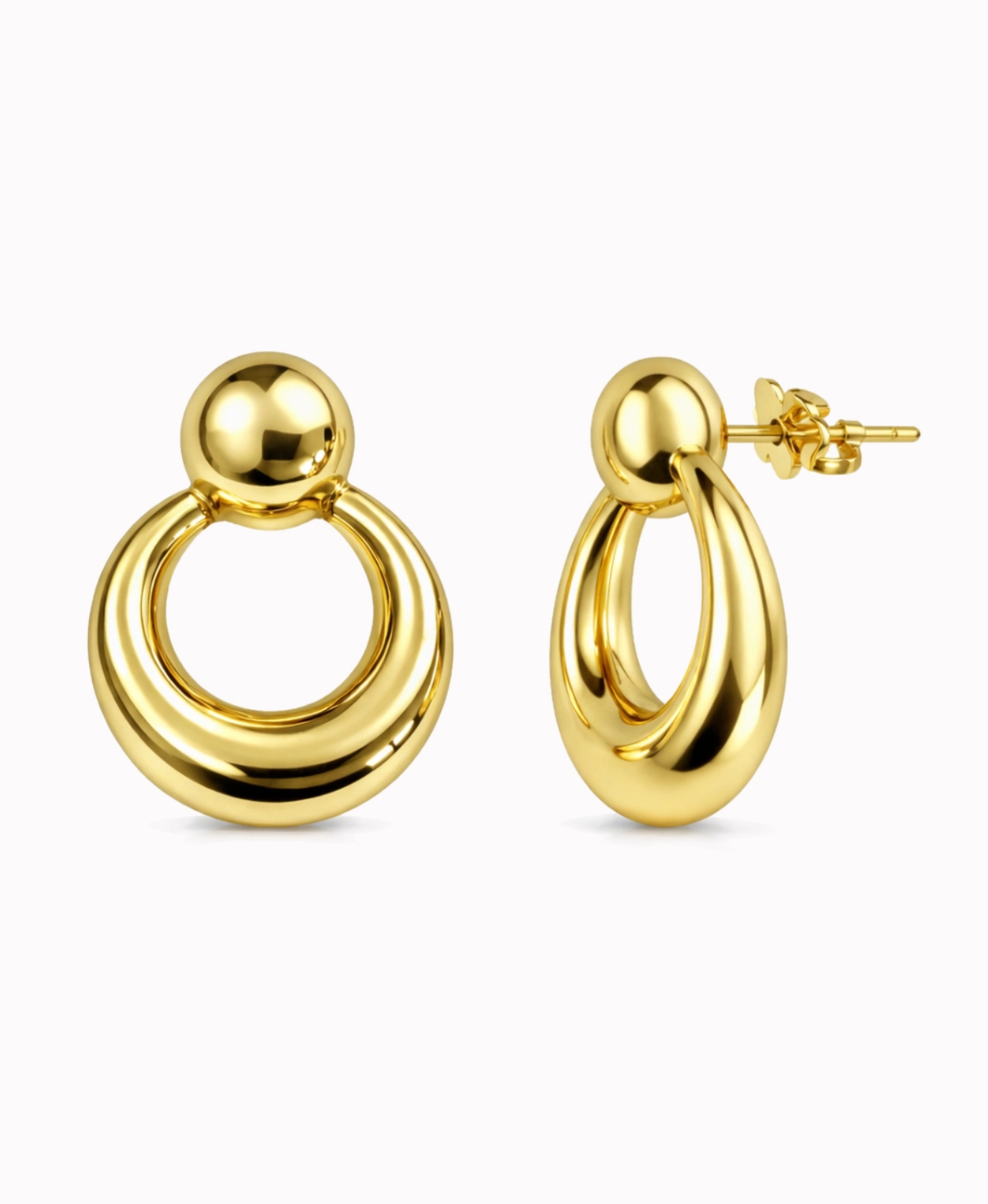 Złote kolczyki geometryczne pr. 585