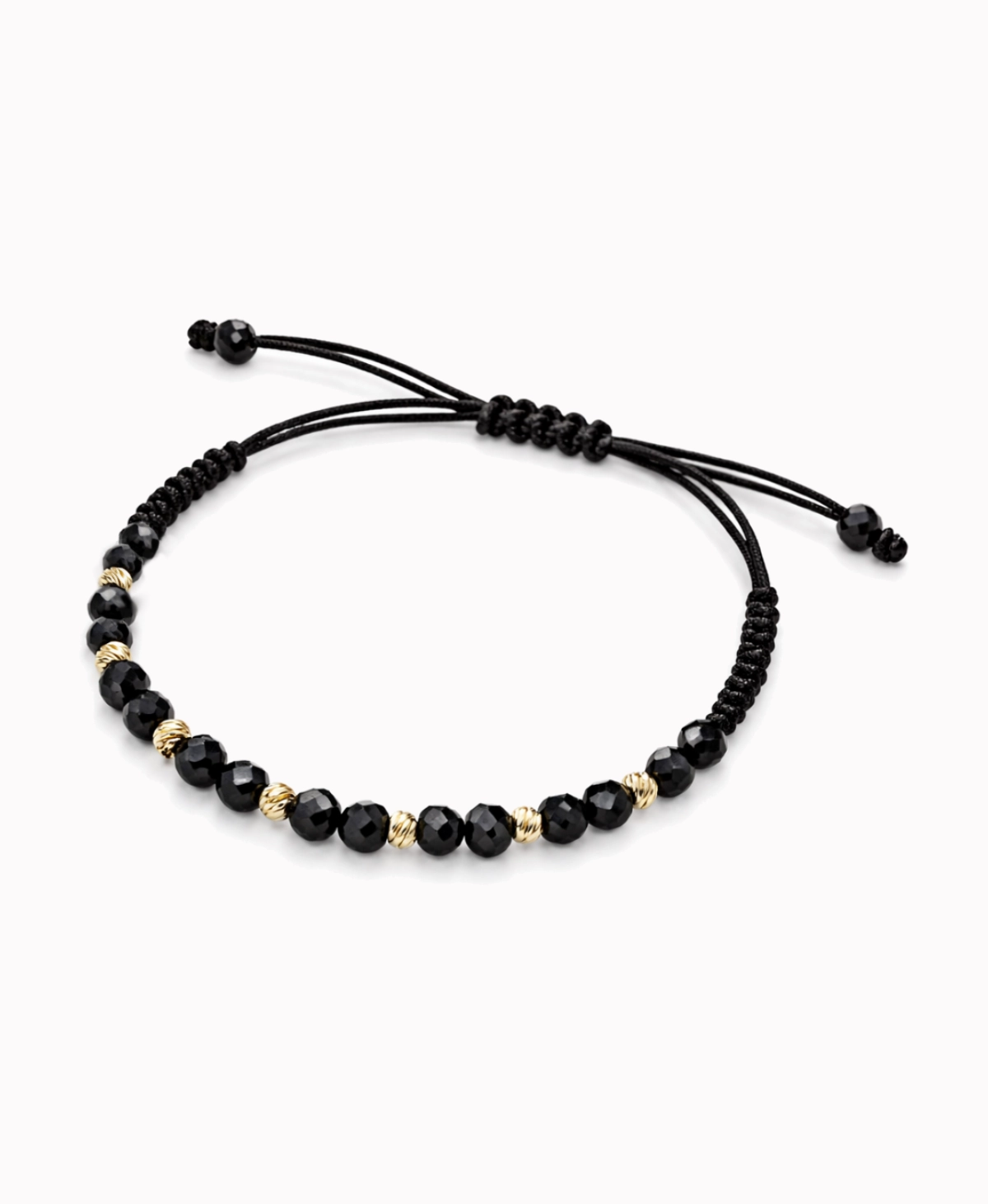 Bransoletka na sznurku z czarnym turmalinem pr. 585