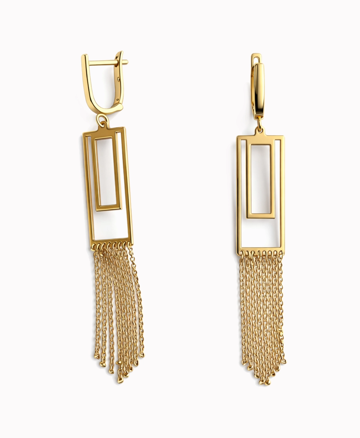 Złote kolczyki wiszące długie pr. 585