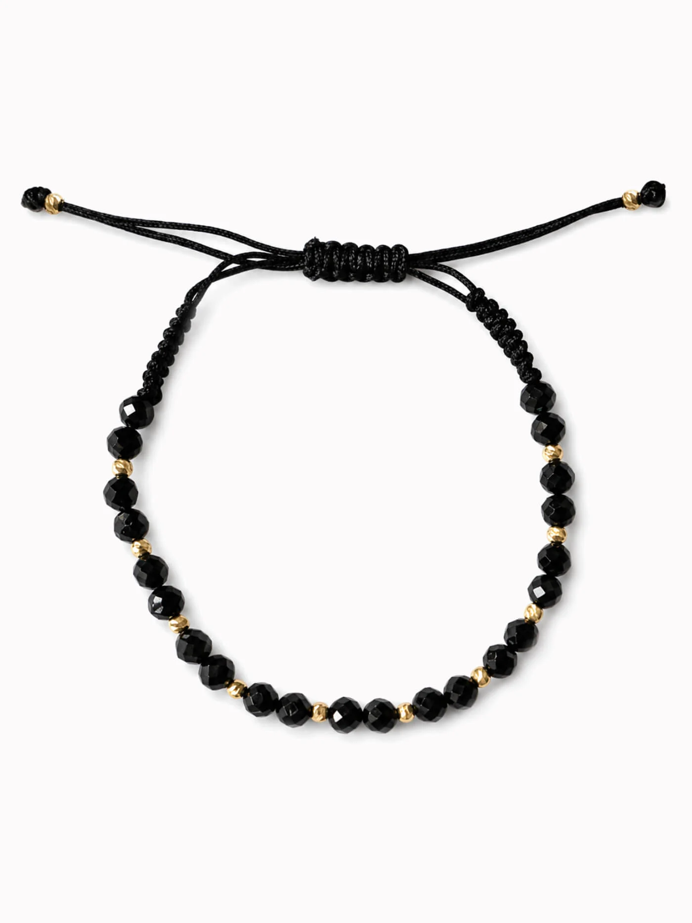 Bransoletka na sznurku z czarnym turmalinem pr. 585