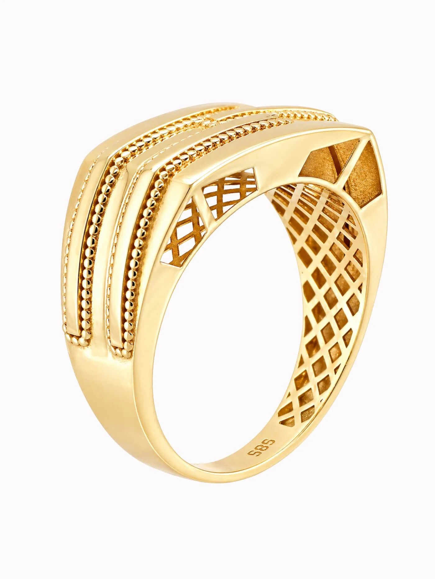 Złoty pierścionek kuleczki pr. 585